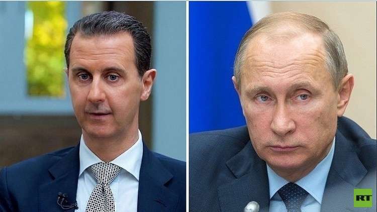 الأسد يعزي بوتين في مقتل العسكريين الروس قرب اللاذقية