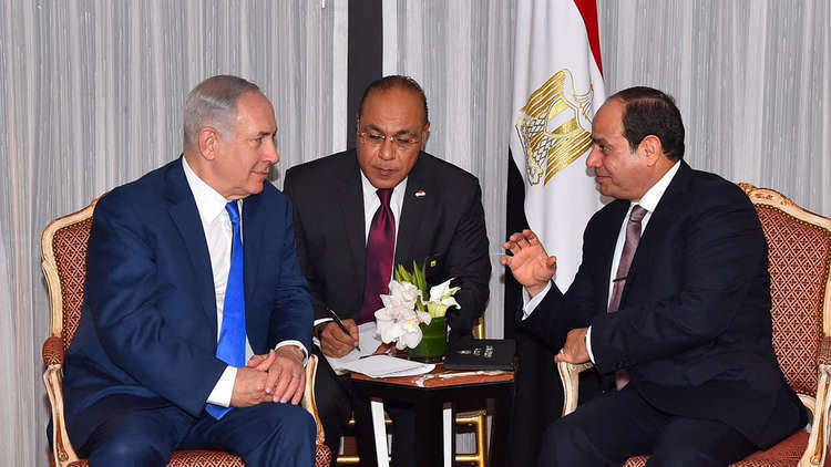 السيسي ونتنياهو يبحثان التهدئة في غزة 