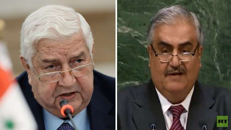 لقاء بين المعلم وآل خليفة معا في أروقة الأمم المتحدة