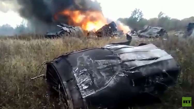 لحظة تحطم المقاتلة الروسية ميغ 29