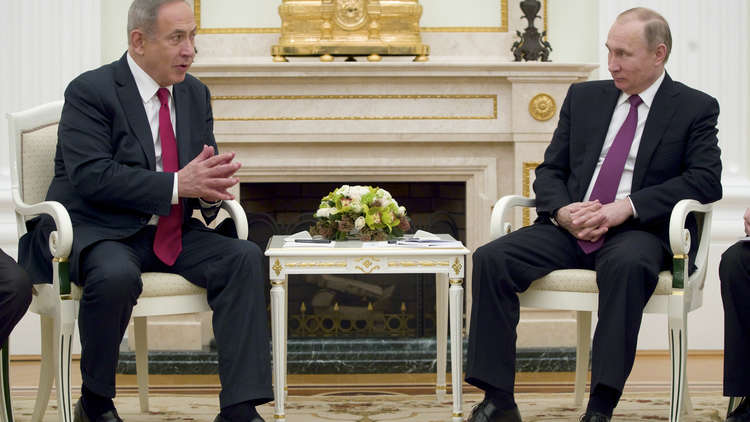 نتنياهو: سأبحث مع بوتين التنسيق الأمني والتصدي لإيران في سوريا 