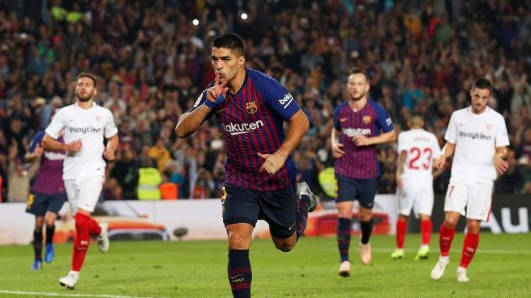 بالفيديو .. برشلونة يفوز على إشبيلية ويخسر ميسي  