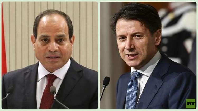 السيسي وكونتي يبحثان هاتفيا الأزمة في ليبيا 