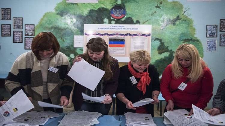 إعلان نتائج الانتخابات العامة في دونيتسك ولوغانسك 