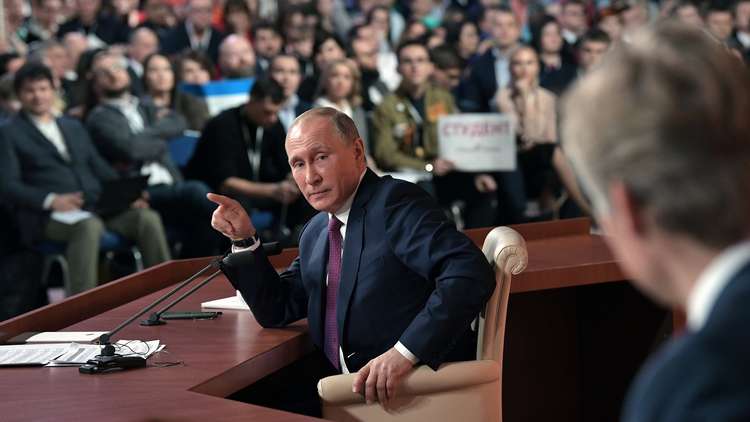 المؤتمر الصحفي الموسع للرئيس بوتين سيجري الشهر القادم