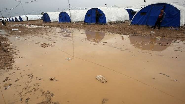العراق.. غرق 3 آلاف خيمة للنازحين