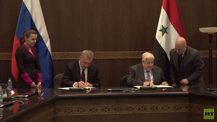 توقيع اتفاقيات تعاون بين روسيا وسوريا