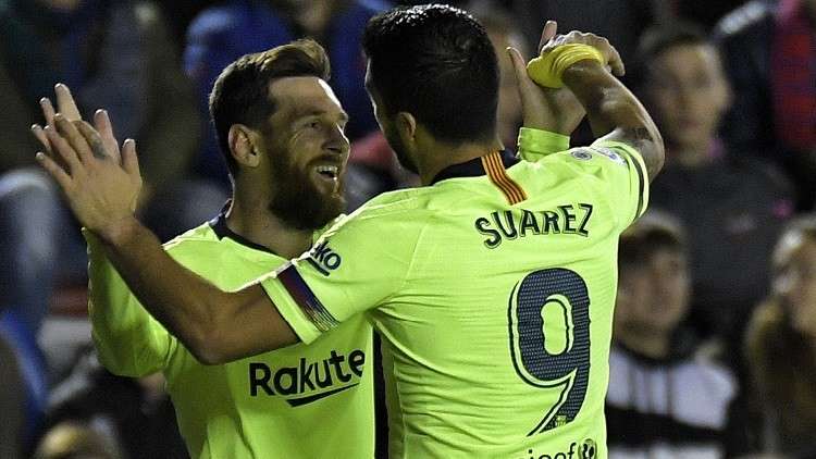 ميسي وسواريز يتفوقان معا على 16 فريقا في الليغا