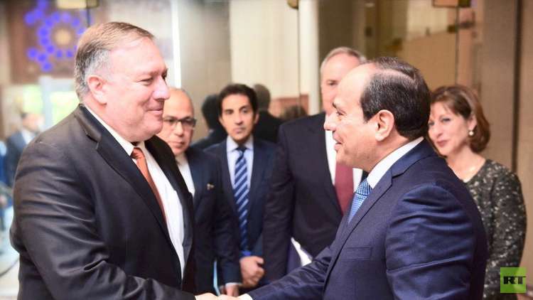 بومبيو: بحثت مع السيسي كل ما يهدد أصدقاءنا في الشرق الأوسط