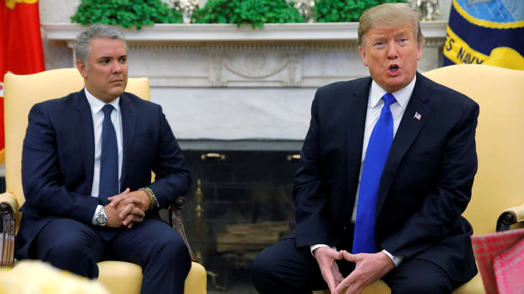 الرئيسان الأمريكي والكولومبي يؤكدان دعمهما لـ