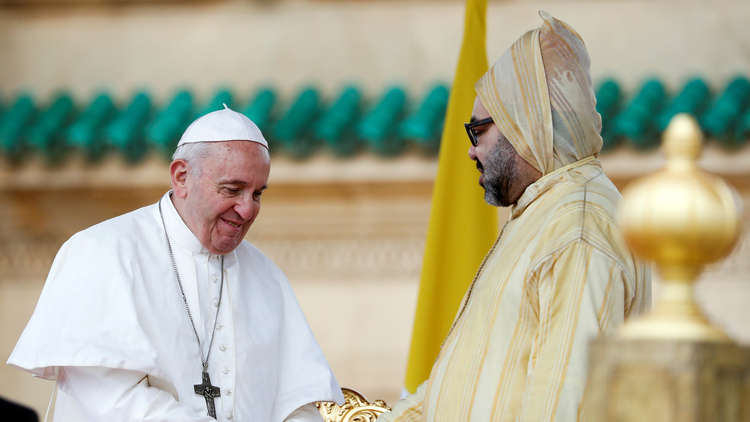 بابا الفاتيكان فرنسيس والعاهل المغربي الملك محمد السادس