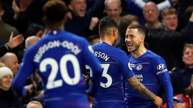 هازارد يقود تشيلسي للفوز على وست هام وانتزاع المركز الثالث