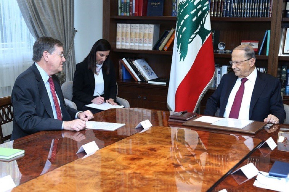 مسؤول أمريكي يبحث في بيروت حل الخلاف البحري مع إسرائيل وعون يؤكد تمسك لبنان بسيادته