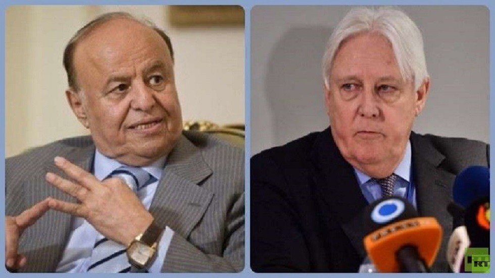 غوتيريش يؤكد للرئيس اليمني ثقته في مارتن غريفيث