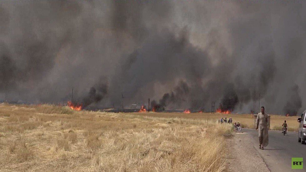 حرائق الشمال السوري تلتهم محاصيل العام
