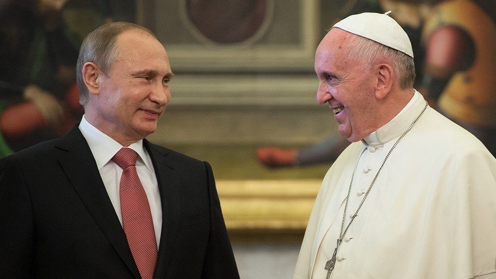 البابا فرنسيس يستقبل بوتين في الفاتيكان في 4 يوليو 