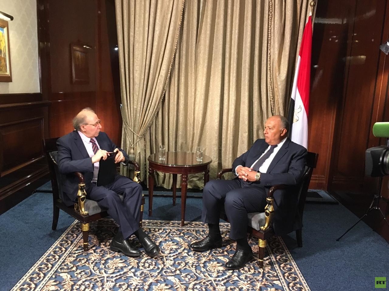 شكري لـRT: نرفض تدخلات إيران وأمن الخليج من أمن مصر