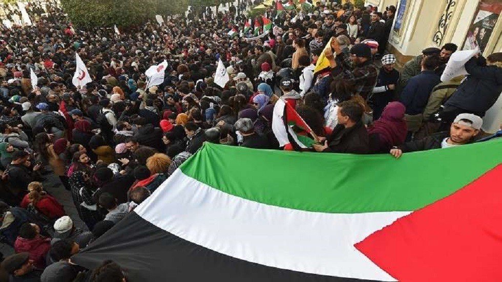 مظاهرة ضد التطبيع مع إسرائيل في تونس