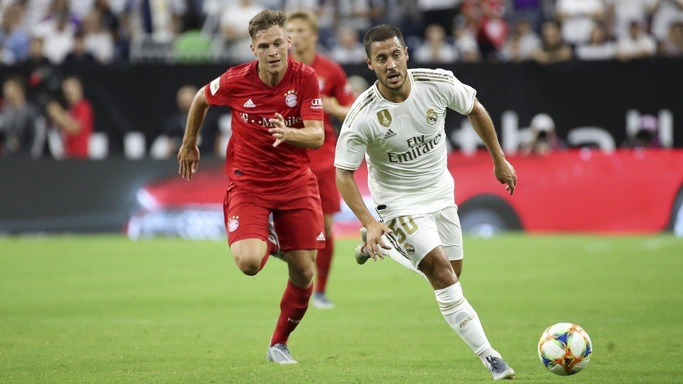 شاهد.. هازارد يستهل مشواره مع ريال مدريد بهزيمة أمام بايرن