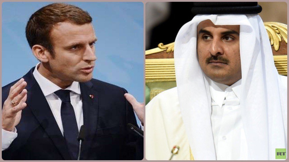 اتصال هاتفي بين أمير قطر وماكرون