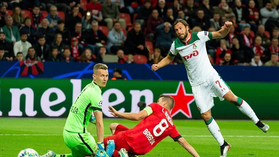 لوكوموتيف موسكو يهزم باير ليفركوزن الألماني في دوري الأبطال (فيديو)