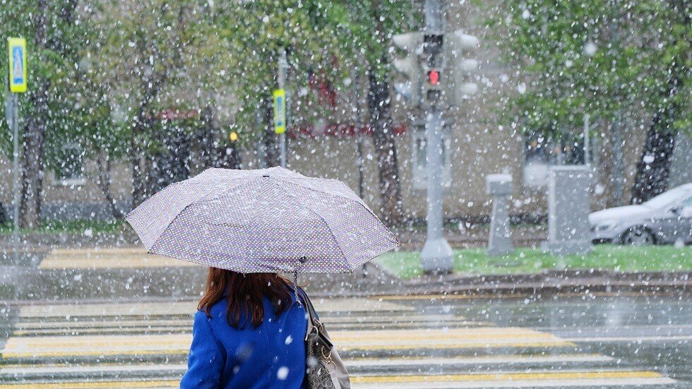 لأول مرة بعد انتهاء الصيف.. تساقط الثلوج مع البرد في مقاطعة موسكو