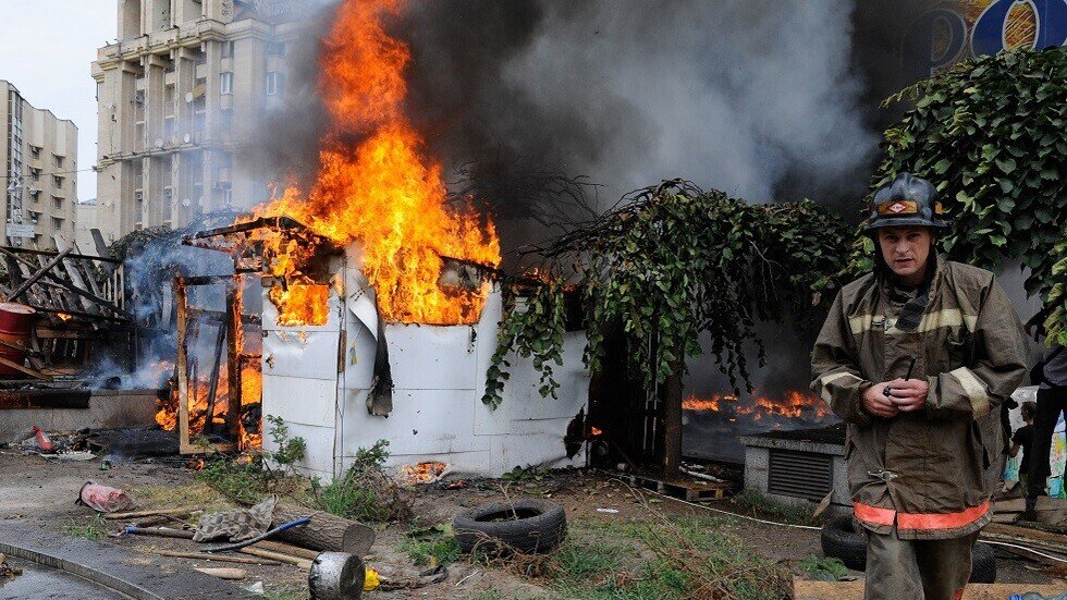 إضرام النار في روضة أطفال بكييف