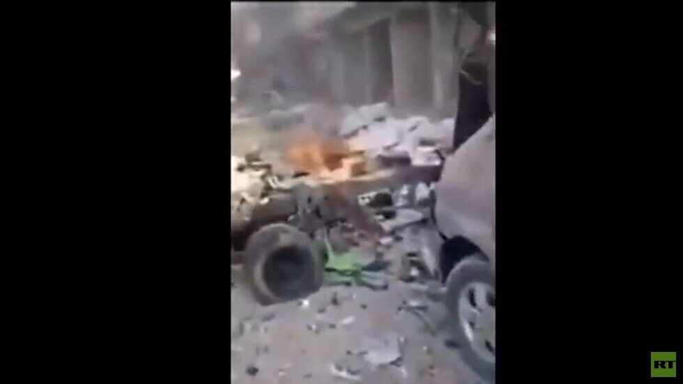 اللحظات الأولى عقب تفجير سيارة مفخخة شمال سوريا