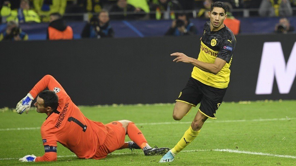 المغربي أشرف حكيمي يقود دورتموند لريمونتادا مثيرة أمام إنتر ميلان في دوري الأبطال