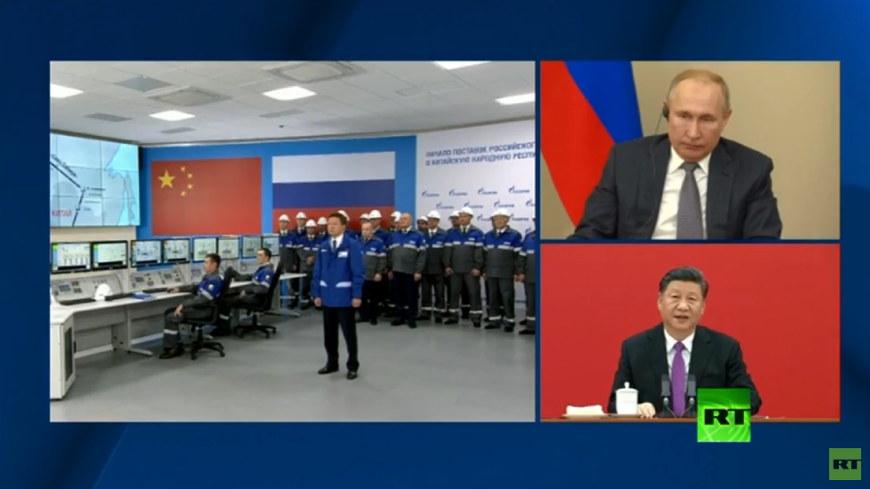 بوتين وشي يدشنان