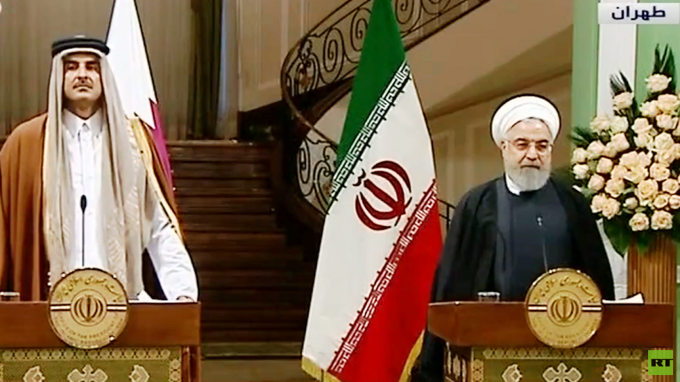 الرئيس الإيراني خلال مؤتمر مع أمير قطر: اتخذنا قرارات جيدة وهامة لتوسيع العلاقات بين البلدين