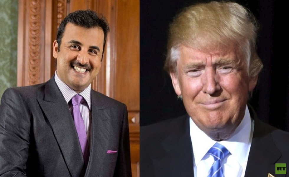 الرئيس الأمريكي يبحث مع أمير قطر الوضع في العراق وإيران