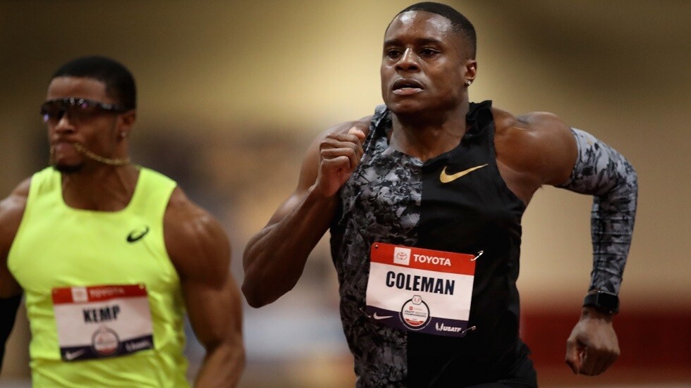 كولمان يسجل أسرع زمن في سباق 60 مترا في الموسم الحالي
