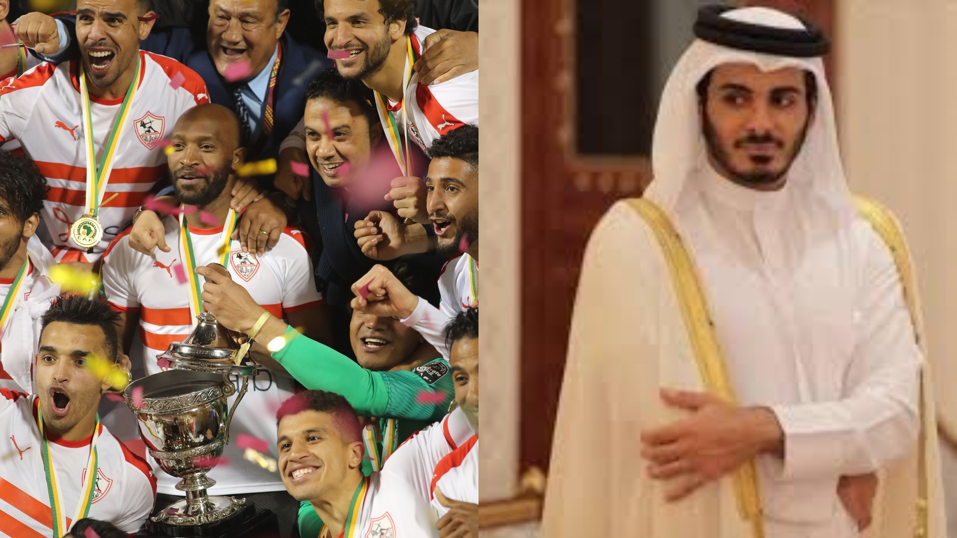 شقيق أمير قطر يوجه رسالة للزمالك المصري
