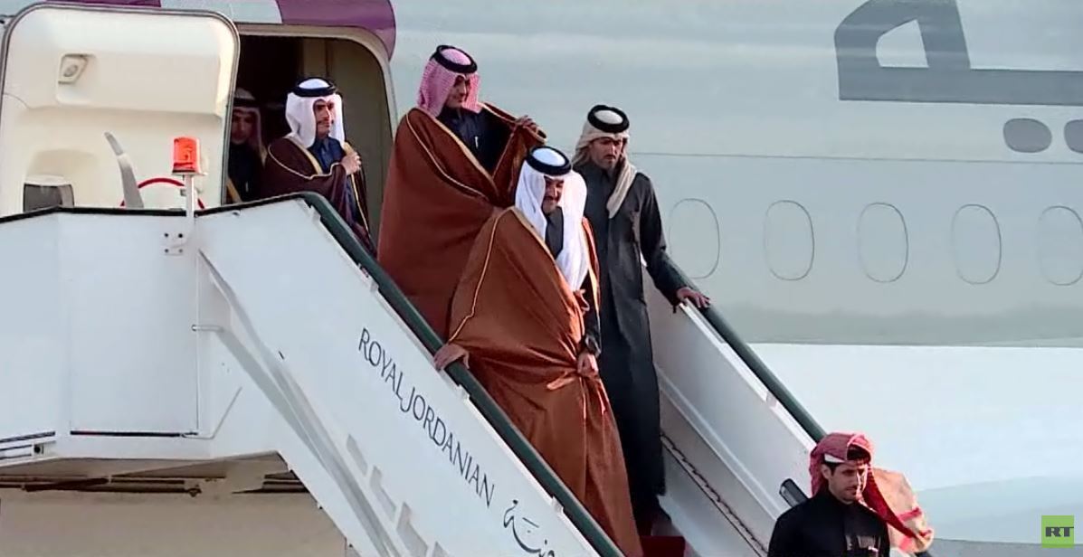 أمير قطر يلتقي العاهل الأردني في عمّان