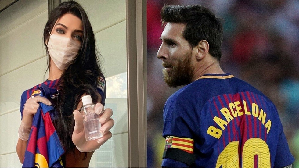 عارضة أزياء برازيلية شهيرة تبيع قمصان ميسي لمساعدة المحتاجين