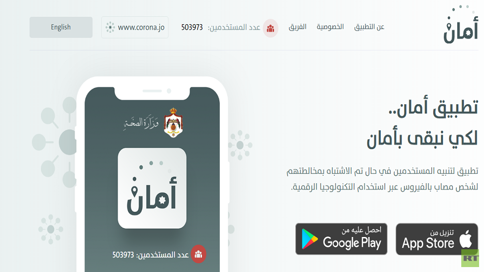 الأردن.. تطبيق "أمان" ساعد بسرعة الوصول لمخالطي مصابي كورونا
