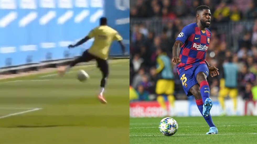 شاهد.. أومتيتي يسجل هدفا ساحرا بالكعب