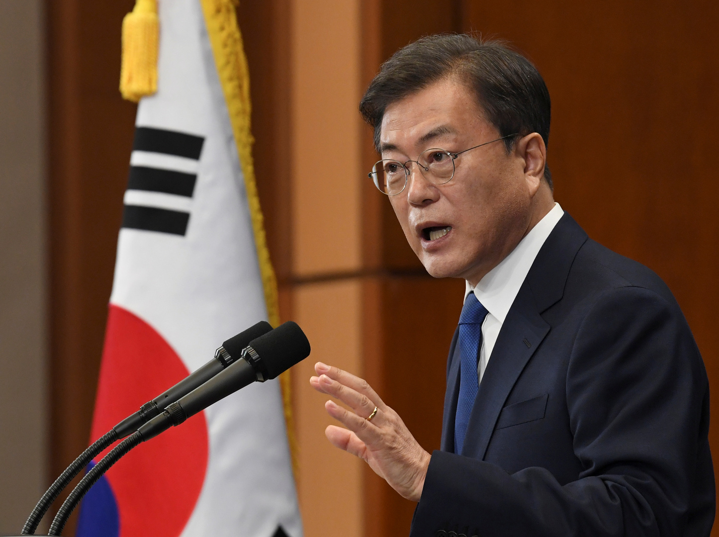 مكتب رئيس كوريا الجنوبية يرفض التعليق على إعلان بيونغ يانغ قطع العلاقات