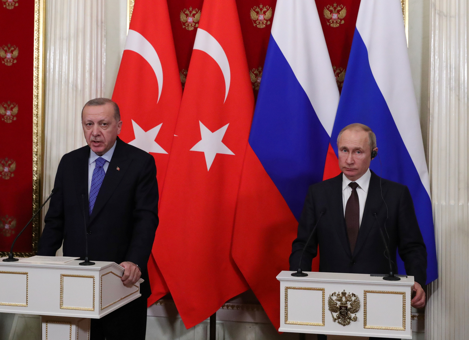 الرئاسة التركية: أردوغان وبوتين يبحثان هاتفيا الأوضاع في ليبيا وسوريا والتوتر بين أذربيجان وأرمينيا