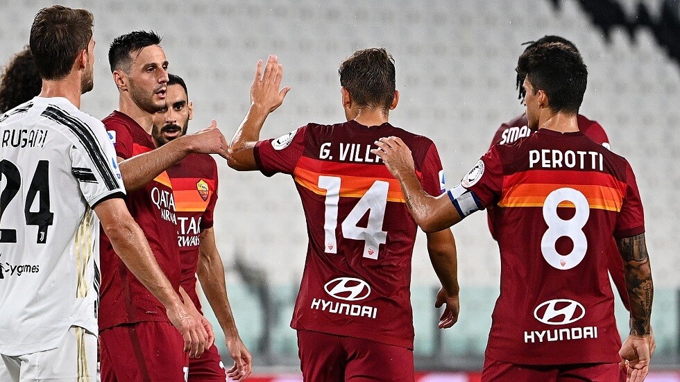 روما يقسو على يوفنتوس بثلاثية في ليلة تتويج