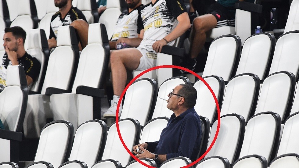 الكاميرات "تفضح" مدرب يوفنتوس أمام روما (فيديو)