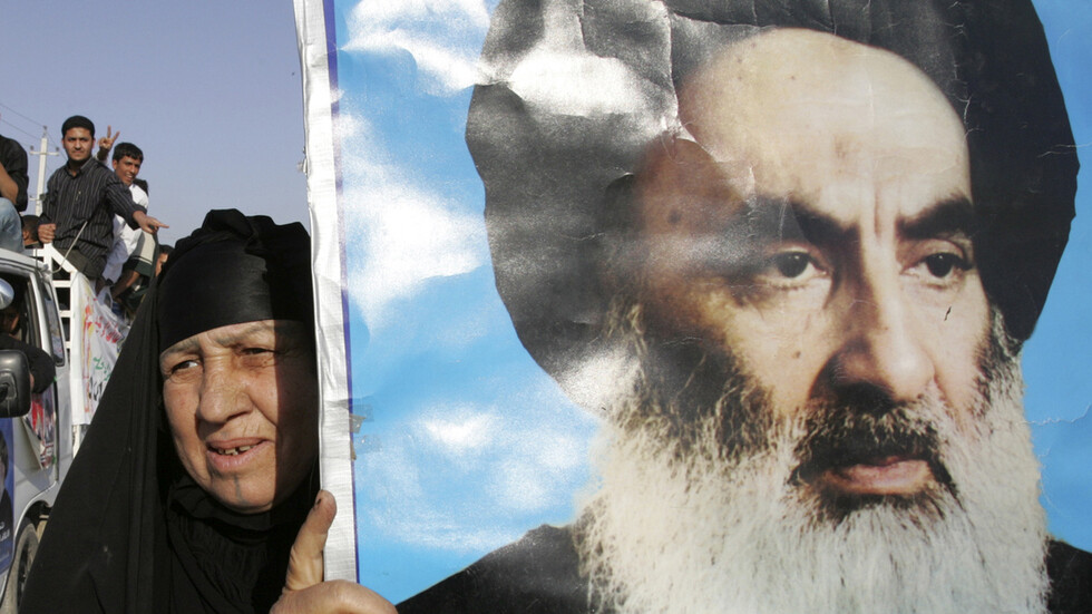 أحدث صورة للمرجع الديني السيستاني بعد بلوغه التسعين عاما (صورة)