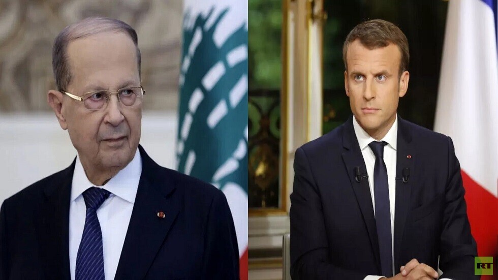 قبل ساعات من زيارته لبنان.. ماكرون يتصل بعون
