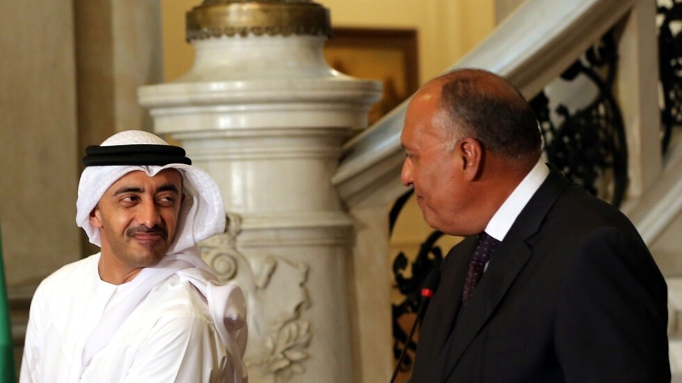 وزير الخارجية الإماراتي يبحث الوضع في شرق المتوسط مع نظيره المصري