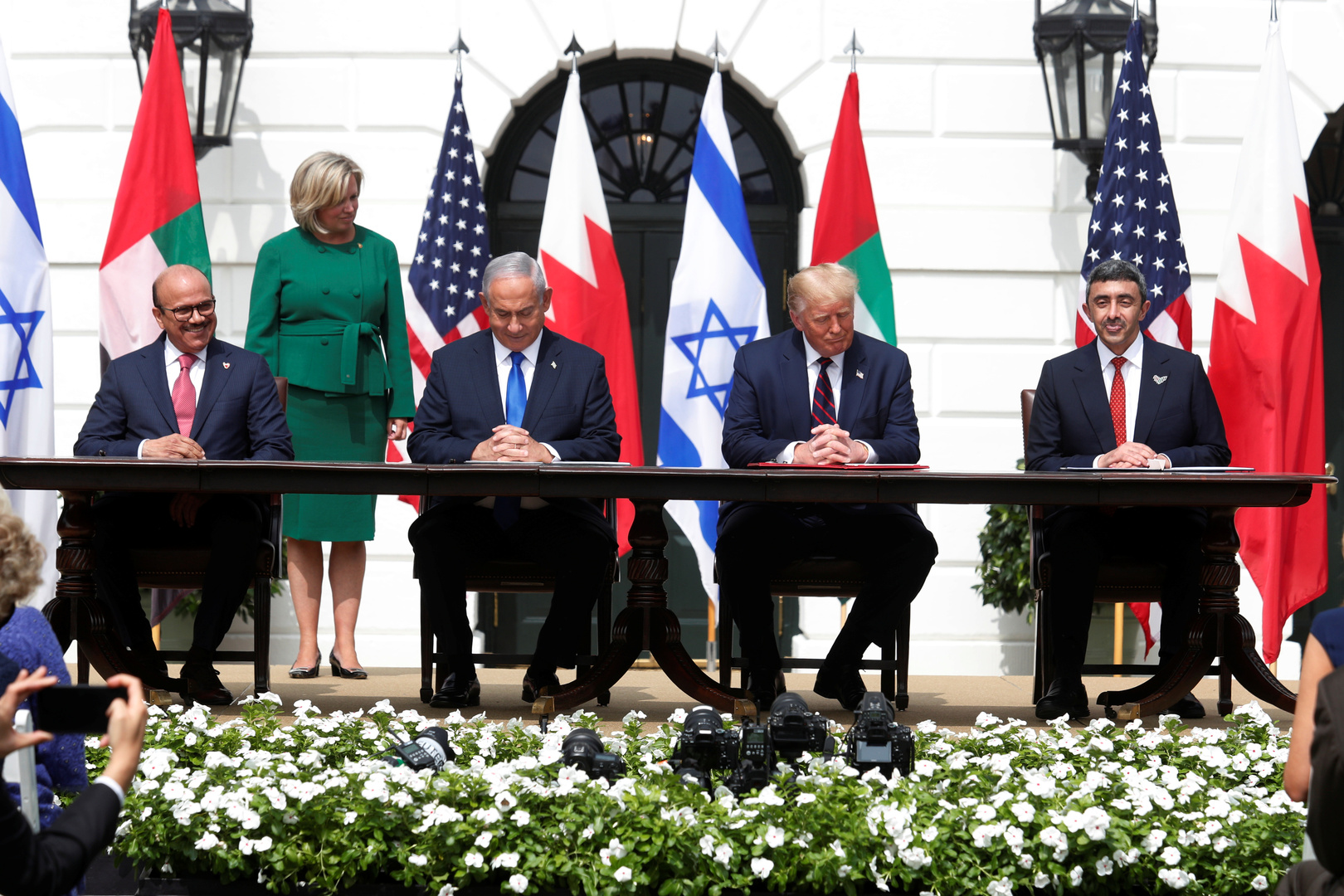 توقيع اتفاق السلام بين إسرائيل وكل من الإمارات والبحرين في البيت الأبيض