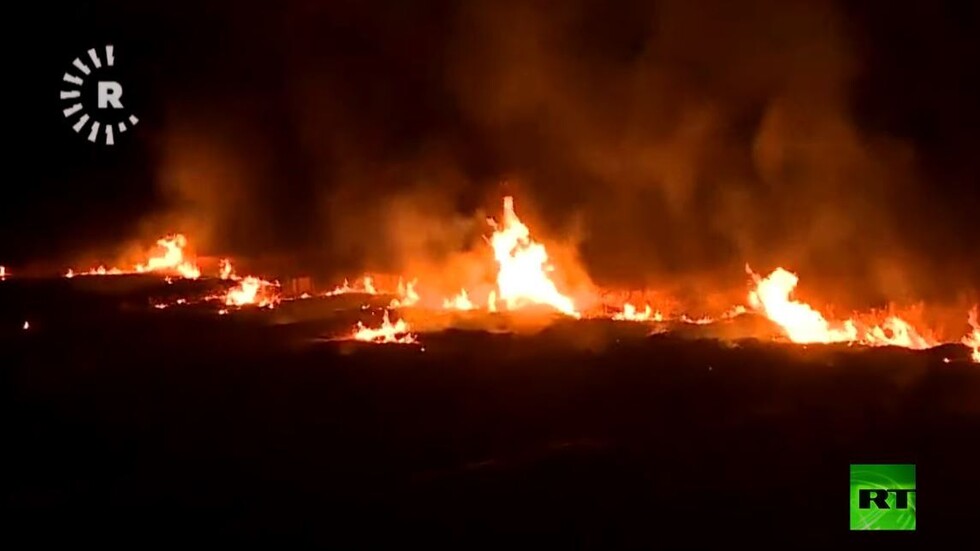 اندلاع النيران قرب قاعدة عسكرية أمريكية في أربيل بعد هجوم صاروخي