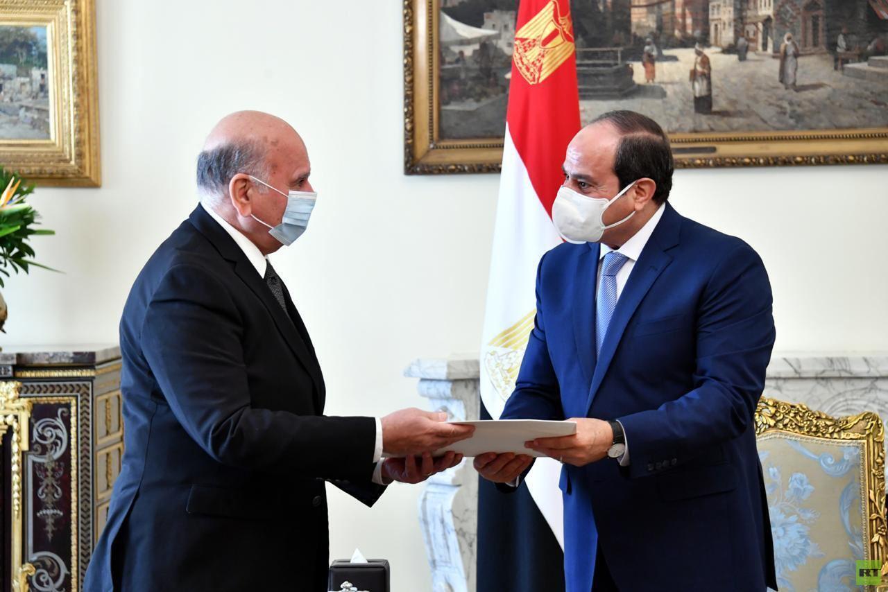 وزير الخارجية العراقي يعرض على السيسي موضوعات اللقاء الوزاري العربي