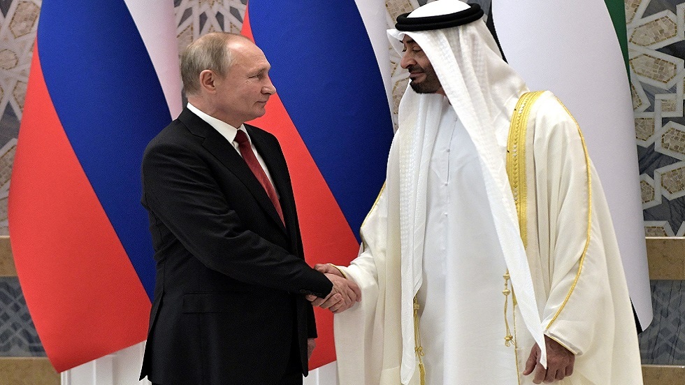 الكرملين: بوتين يتلقى اتصالا هاتفيا من ولي عهد أبو ظبي محمد بن زايد