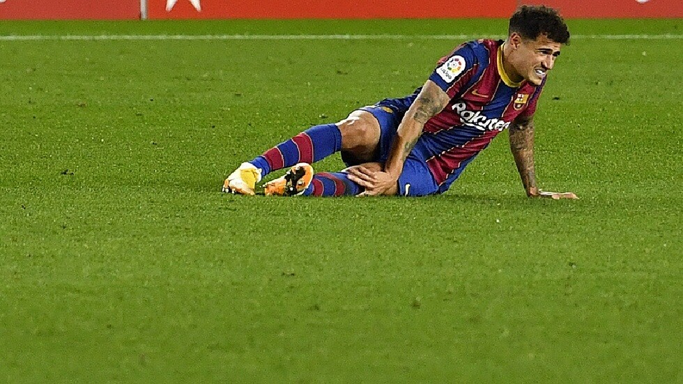 برشلونة يكشف طبيعة إصابة كوتينيو